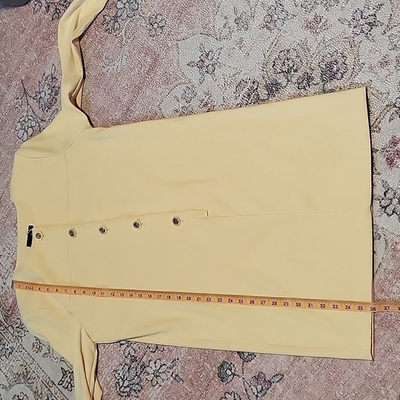 Vintage Positive Attitude Button Down Dress Shoulder Pads Decorative Button Sz 8 - Picture 9 of 10